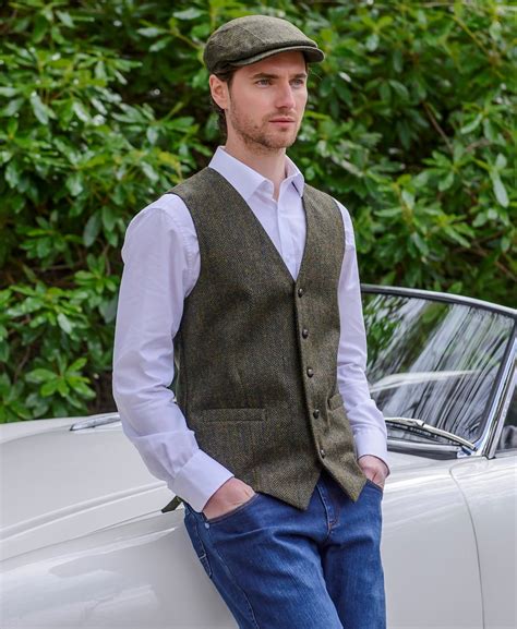 Mucros Weavers Classic Mens Tweed Vest 100 Irish Wool Waistcoat Made