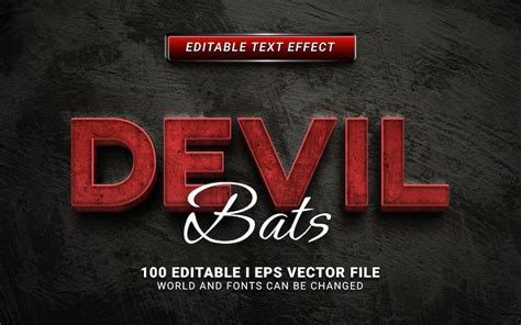 Premium Vector Devil Text Effect