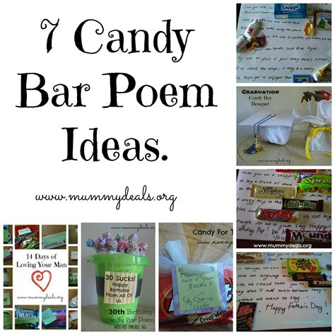 Quality fathers day poems for dad, husband, grandpa, stepdad, father in law, new dad. 7 Candy Bar Poem Ideas
