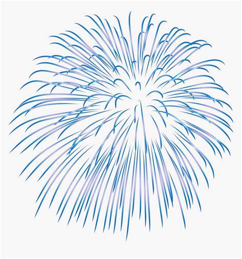 Red White And Blue Fireworks Clipart No Background