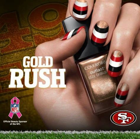 49ers Nail Design 49ers Nails Football Nails Nails