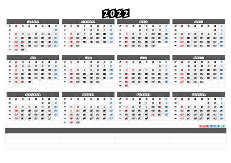 Free Printable Calendars 2022 Landscape Pdf Image