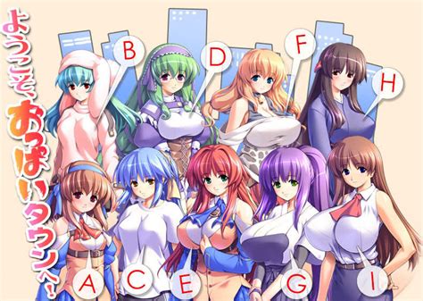 Anime Breast Size Chart A Lineup Of Characters Usually In Profile To Compare Their Breast