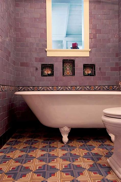 Dazzling Tile For Art Deco Baths Design For The Arts And Crafts House