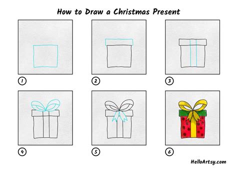 How To Draw Christmas Gifts Vlr Eng Br