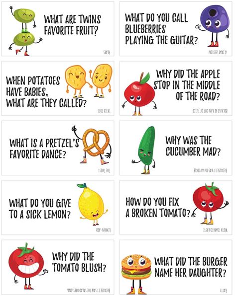 these printable food jokes are super corny and will fill you up with laughter pun intended