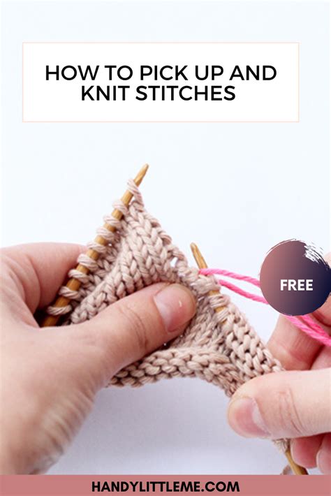 How To Pick Up Stitches In Knitting Knitting Basics Knitting