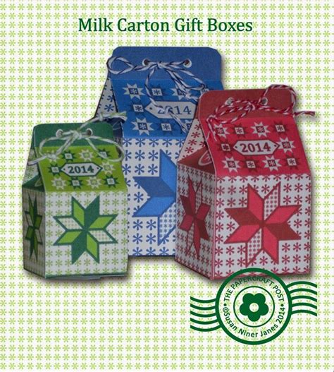 Gift expressions gift boxes with lids, assorted floral, 12 pack, 5.8 x 5.8 x 3.7 foldable decorative box, cupcake boxes, party favors, bridesmaid gifts, thick 400gsm small cardboard boxes. Printable Milk Carton Gift Boxes | AllFreePaperCrafts.com