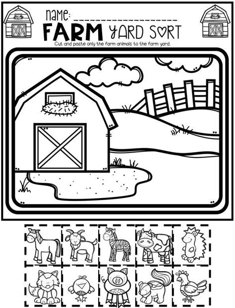 Farm Math And Literacy Worksheets For Preschool Farm Activities