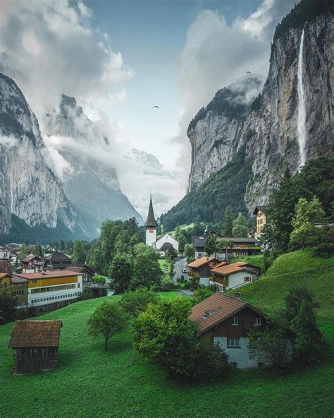 Waterfall Village Lauterbrunnen Switzerland Photo By Merve Çevik