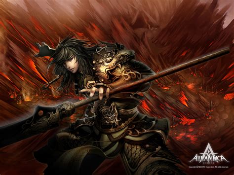 Zhao Yun Atlantica Online Highres Armor Black Hair Braid Long