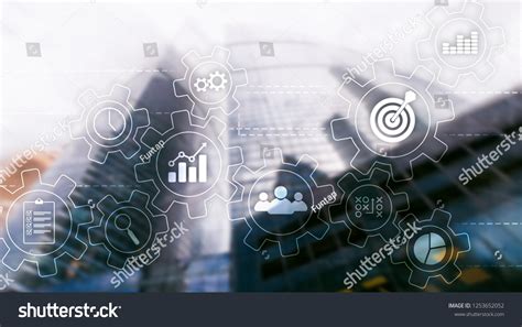 Business Process Automation Concept Gears Icons Stock Photo Edit Now