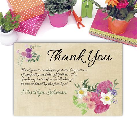 Sympathy Acknowledgement Cards Funeral Thank You And Bereavement Notes