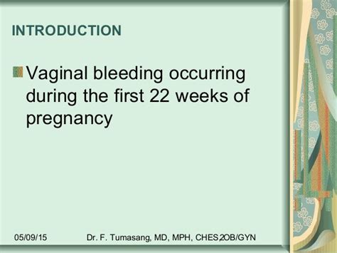 Vaginal Bleeding In Early Pregnancy 2