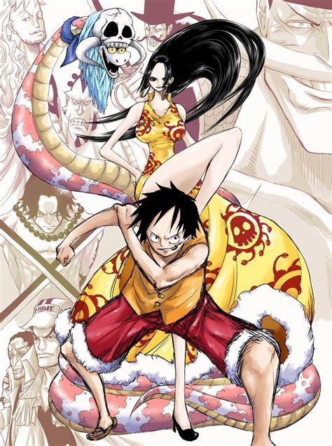 Boarufy Luffy One Piece Anime Boa Hanckok