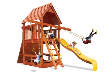 Small Wooden Swing Sets And Playsets For Small Yards Superior Play