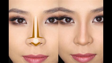 To understand the technique more professionally you can search online by typing titles like how do you make your nose look smaller with makeup?online and watch many contouring tutorials. How to Contour Your Nose for Beginners | Tina Yong - YouTube | Nose makeup, Nose contouring ...
