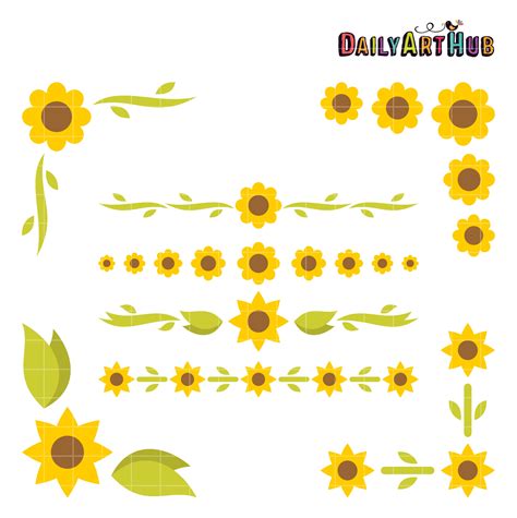 Sunflower Border Patterns