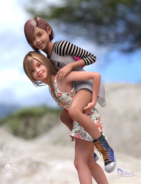 Bff Poses For Rayn And Skyler Genesis Female D Models For Daz