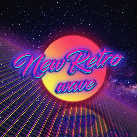Retro Style New Retro Wave 1980s Digital Art Neon