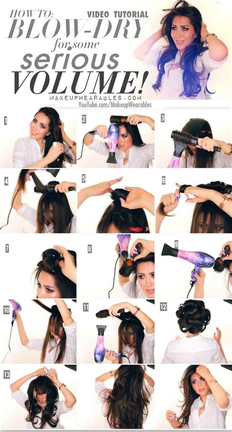 Kim Kardashain Voluminous Blow Out Tutorial How To Blow Dry Hair Blow Dry Hair Blowout Hair