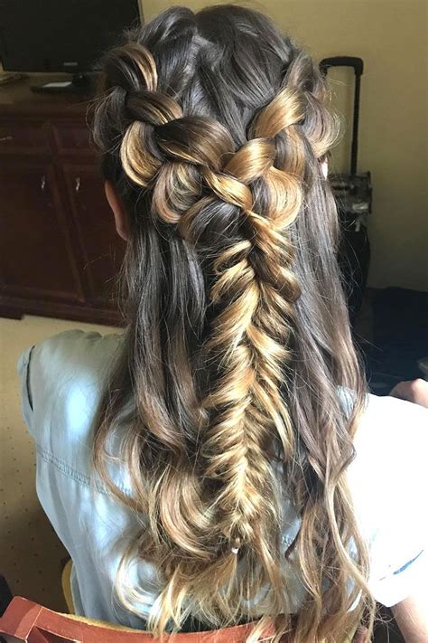 Side Braid And Fishtail Bohemian Hairstyle Perfect For Bohemian Brides