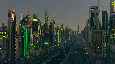 3d Sci Fi Futuristic City Turbosquid 1500520