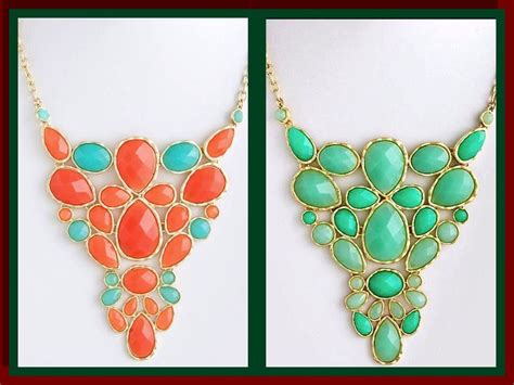 Beaded Teardrop Necklaces Coral Turquoise Teardrop Necklace