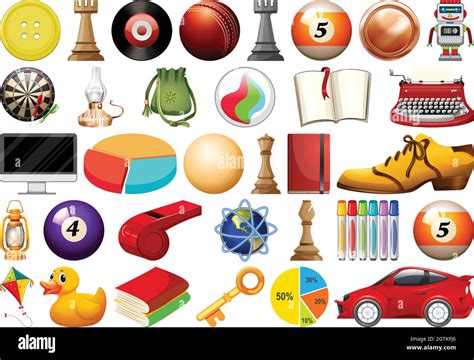 Set Of Random Objects Stock Vector Image And Art Alamy