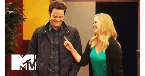 Amy And Bill Hader Trash A Theater Mtv Movie Awards Promos With Amy Schumer 2015 Popsugar