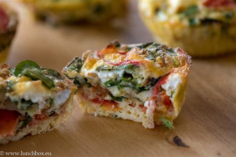 Healthy Flour Free Mini Quiches Lunchbox