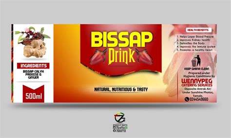 Wennypeg Bissap Drinksobolo Product Label Design By 7graffix In