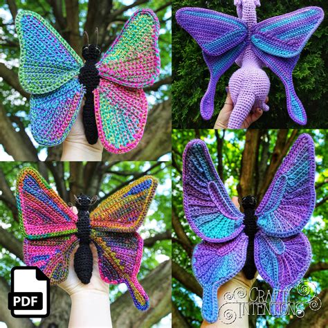 Butterfly Crochet Amigurumi Pattern DIGITAL PDF By Crafty Intentions