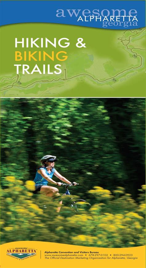 Hiking And Biking Brochure Cover Destination Marketing Organization
