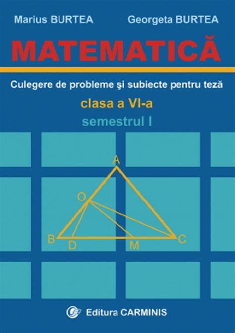 Matematica Culegere De Probleme Si Subiecte Pentru Teza Clasa 6