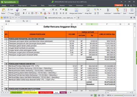 Rencana anggaran biaya (rab) bangunan tahun 2020 file sofcopy. Download Gratis Rab Rumah Excel