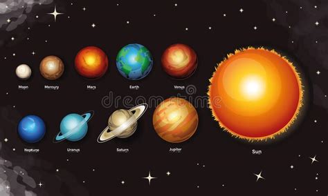 Space And Planet Milky Way Style Icon Set Vector Design Stock Vector
