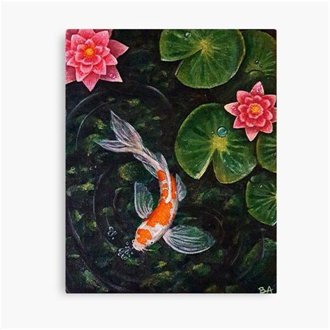 Koi Pond Canvas Print For Sale By Beth Alcala Koi Art Koi Painting