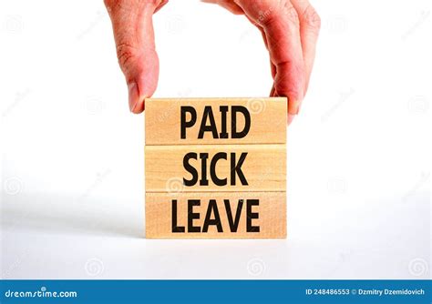 Paid Sick Leave Symbol Concept Words Paid Sick Leave On Wooden Blocks