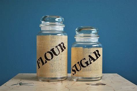 What can you put in a ceramic canister? Vintage Pair of Glass Flour and Sugar Canisters | Sugar ...