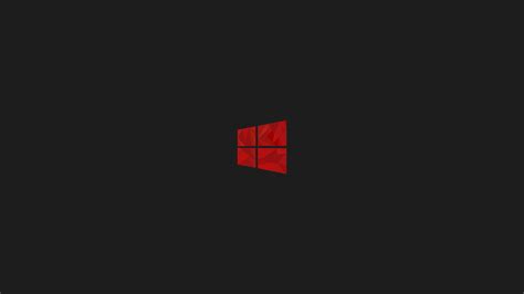 Windows 10 Red Minimal Simple Logo 8k Hd Computer 4k