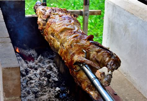 Greek Marinated Lamb Spit Roast BBQ Recipe Heat Beads