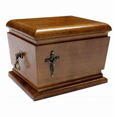 Beautiful Wood Casket Funeral Ashes Urn For Adult Cremation Urn Final Resting Place Wu C