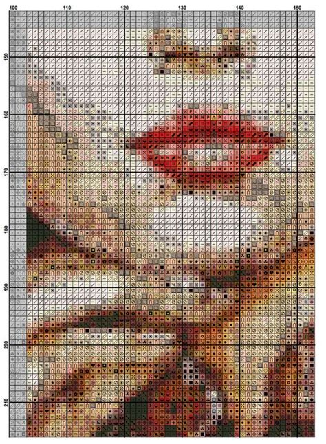 Learn how to do a half cross stitch using dmc thread, available at a.c. Elegant Woman Counted Cross Stitch Pattern Cross Stitch ...