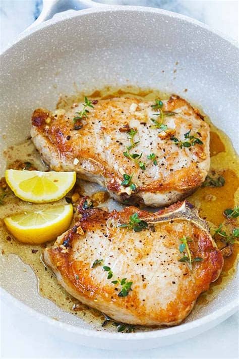 I've tried several pork chop recipes in lay the pork chops (or other thin cut) in a single layer in a shallow dish and then pour the brine over top. Pork Chop Recipes - Garlic Butter Pork Chops - Rasa Malaysia