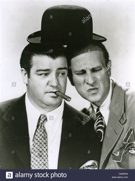 Abbott And Costello Us Comedy Duo About 1942 With Bud Abbott At Left And Lou Costello Stock