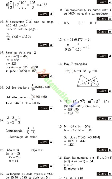 25 Ejercicios Resueltos De Matematicas 5 Basico O Primario