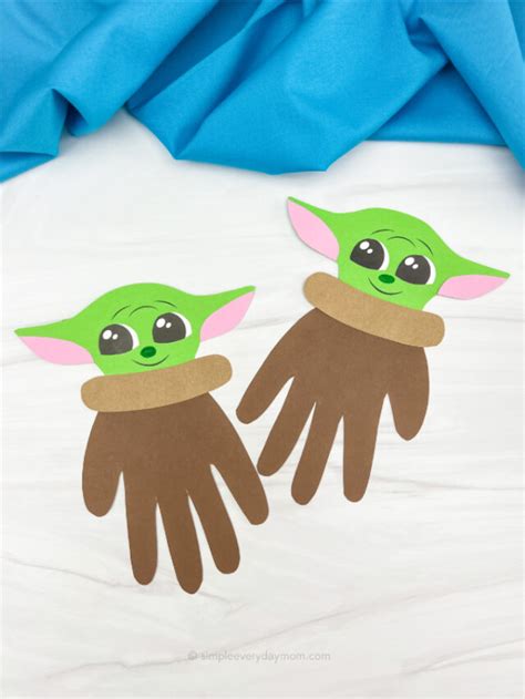 Baby Yoda Handprint Craft For Kids Free Template Story Simple