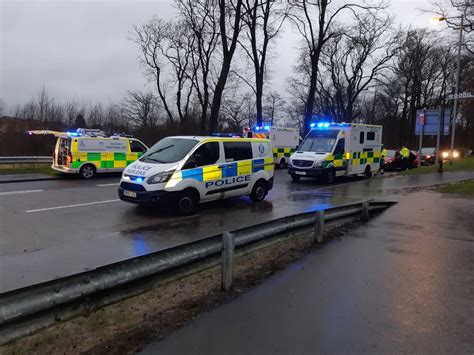 Lenzie Smash Sees Major Emergency Response With Multiple Cop Vehicles