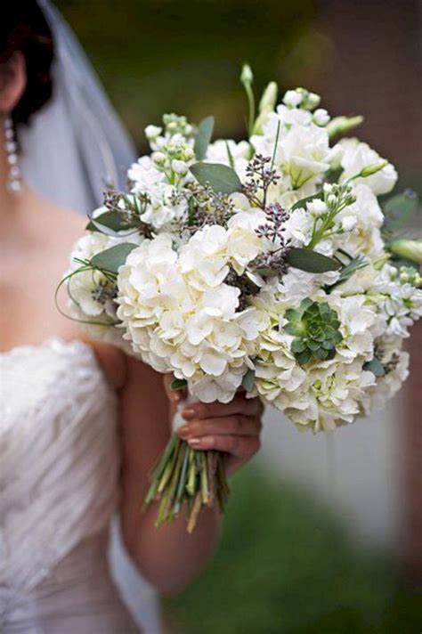 White Wedding Flower Bouquets Weddingfn
